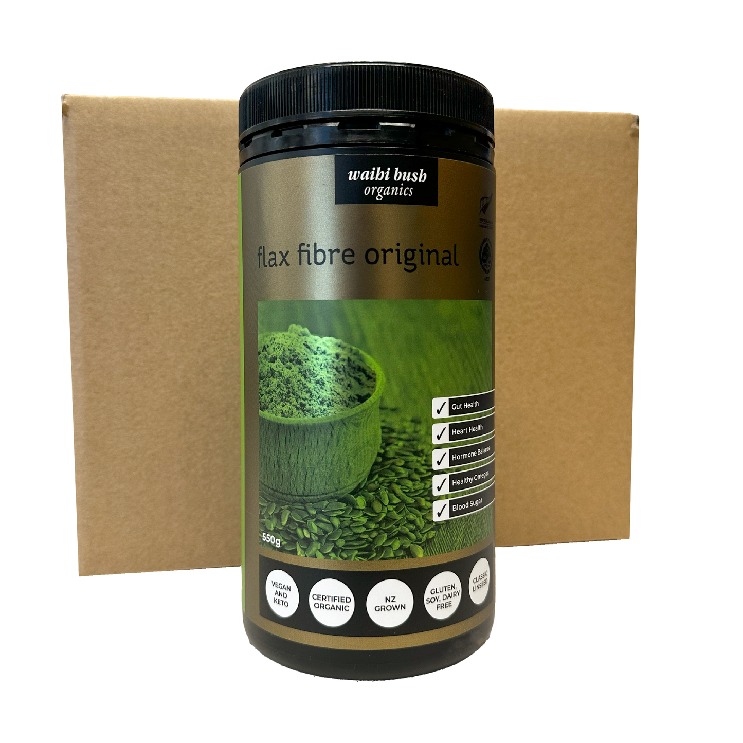 Flax Fibre 550g Carton of 5 Pottles