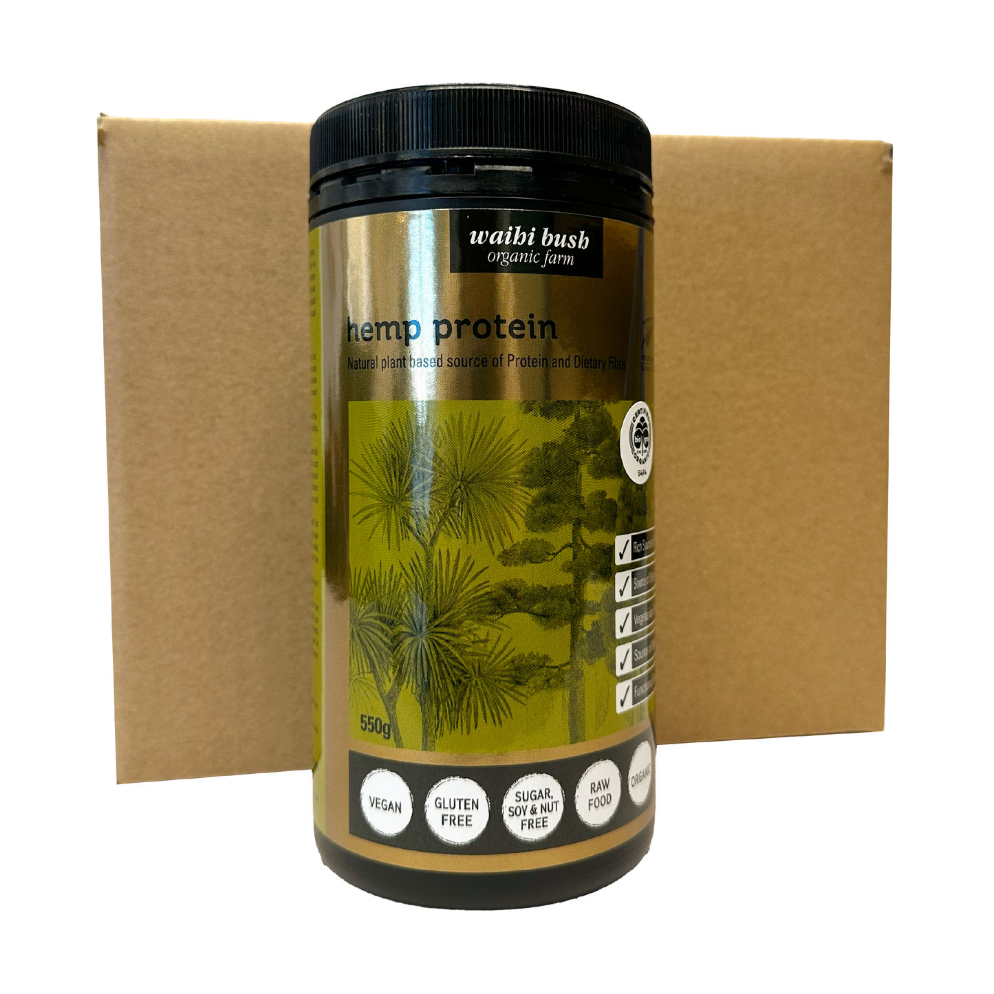 Hemp Protein 550g Carton of 5 Pottles