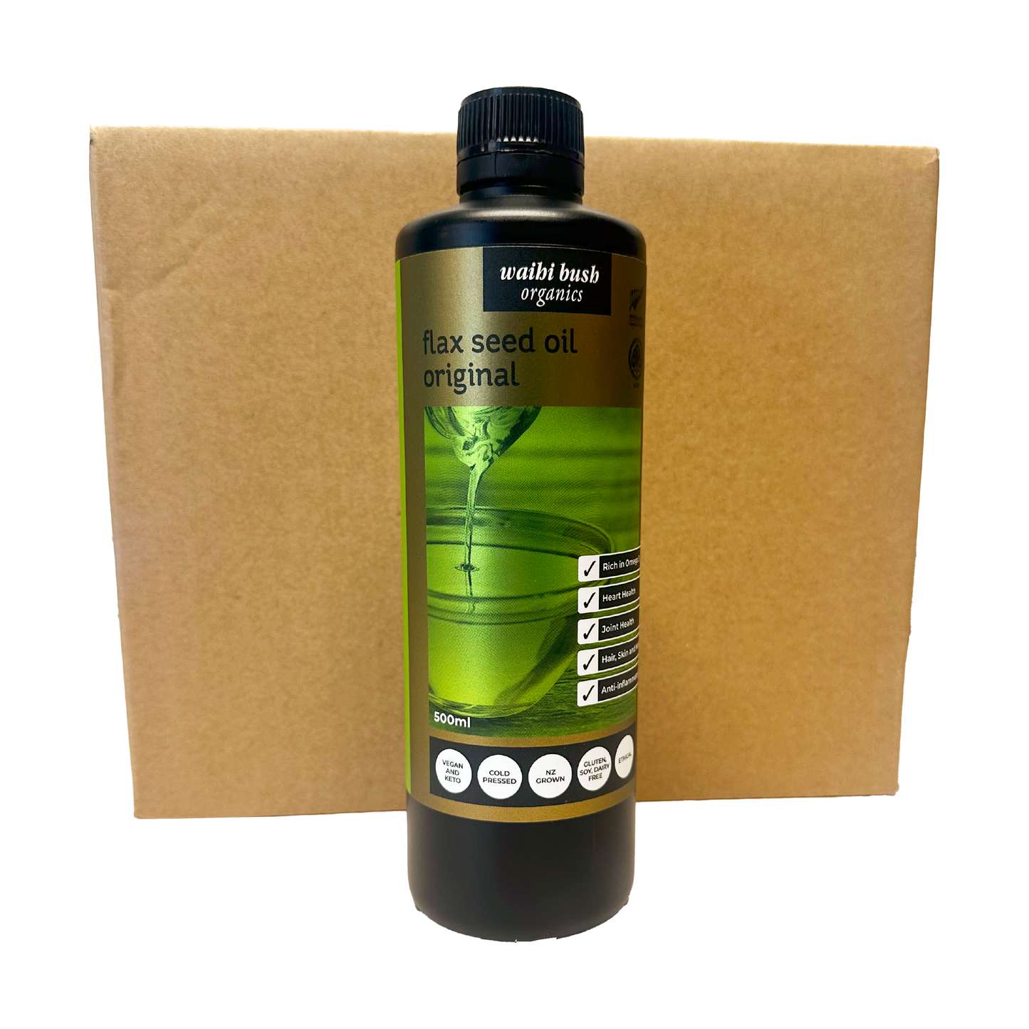 Flax Seed Oil Original 500ml Carton of 8 Bottles