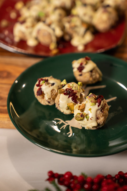 Christmas Cranberry & White Chocolate Bliss Balls