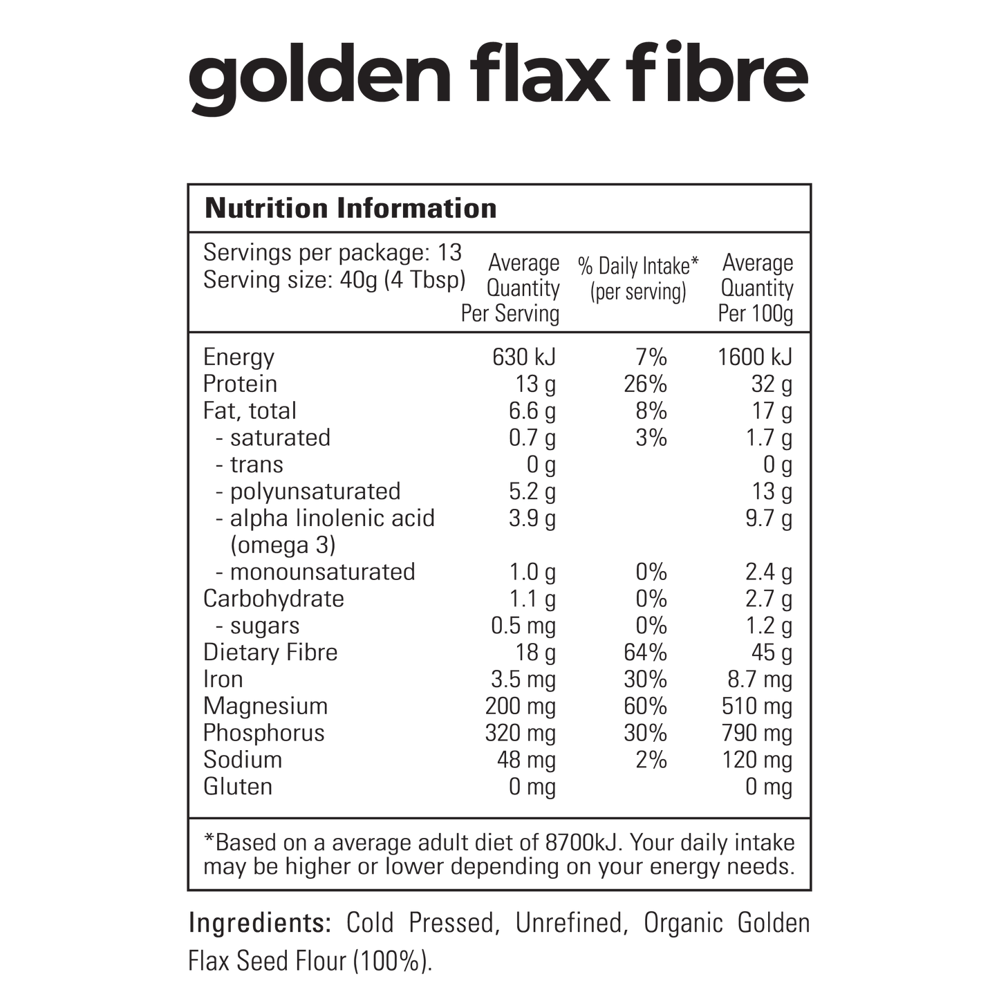 Golden Flax Fibre
